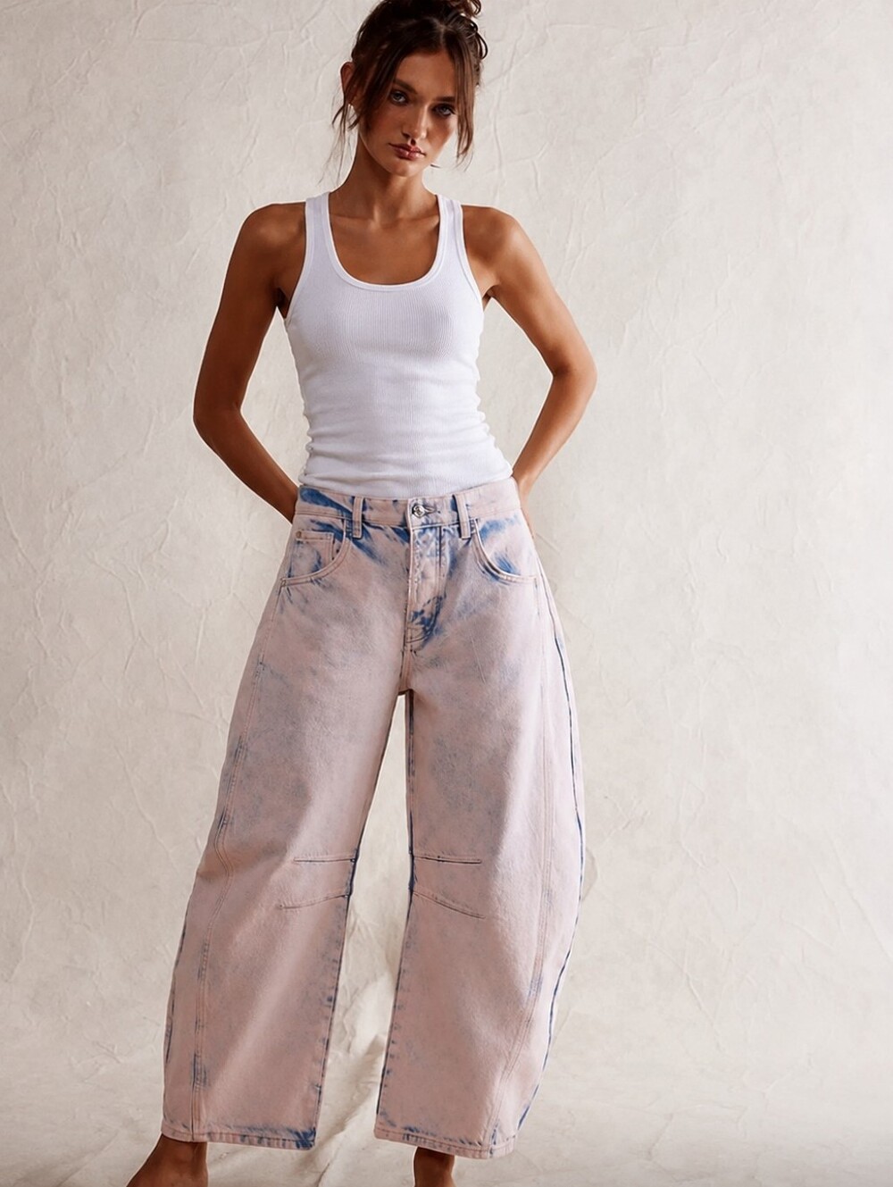 Free People We The Free Good Luck Mid-Rise Barrel Jeans *limited-edition